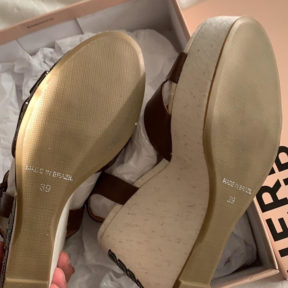 Palm leaf wedge sandals - Picture 2 of 6